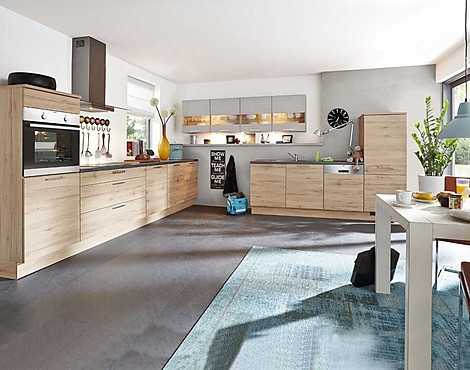 nobilia Riva Front: Eiche San Remo Maße: ca. 380cm x 420cm - AG04