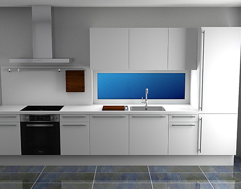 Poggenpohl Designküche mit Lieferung und Montage - Aktionsküche 3906-1 CL1070 Polarweiß Geräte Miele