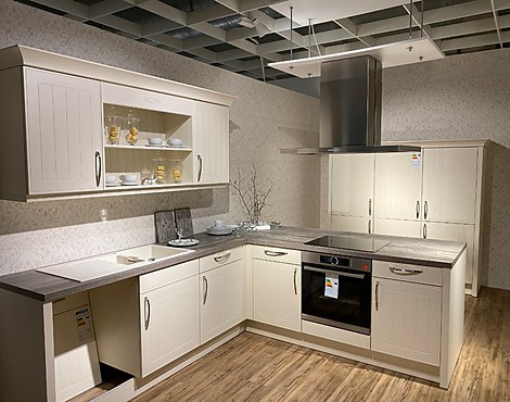 Moderne Landhausküche in Magnolie matt - Texel