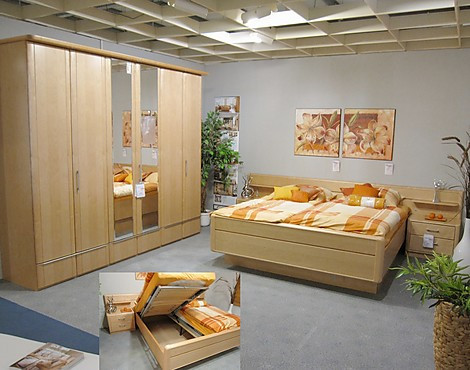 Schlafzimmer - Birke champagner echtholzfurniert