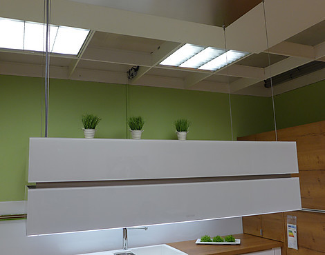 Deckenlifthaube 115 cm - Skyline Edge - Dekor Glas weiß