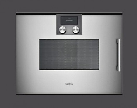 Gaggenau Mikrowellen-Backofen Serie 200 Metallic NEUGERÄT - BMP 251110 linksangeschlagen