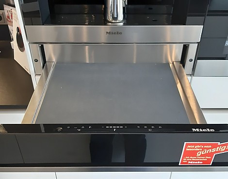 Miele Wärmeschublade in Edelstahl/Cleansteel mit Obsidianschwarzglas - ESW 6214 ed/clst