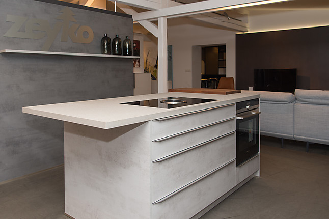 Zeyko-Musterküche Elegante Einbauküche in Beton-Optik