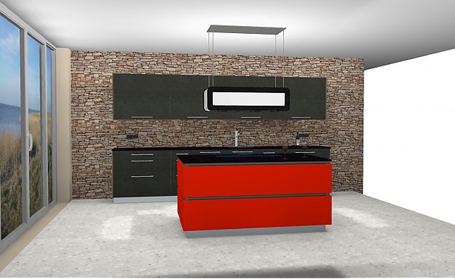 Hausmarke musterküche luxus design küche, hochglanz lack ...