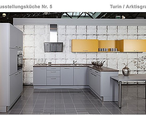 Austellungsküche 05 stark reduziert - artego turin /Arktisgrau