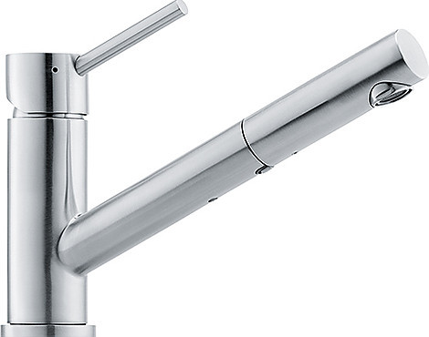 Armatur mit Ausziehbrause, Edelstahl - 115.0047.987