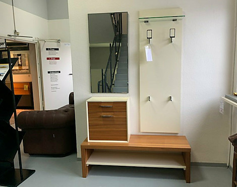 Garderobe , Paneel mit Glasablage, Kommode, Podest - Modo