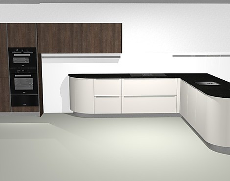 Häcker Musterküche zum Superpreis - Häcker AV6000 Satin Mattlack/AV5082 Wildeiche Sherry
