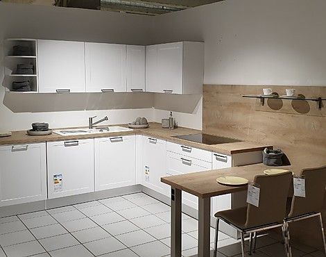L-Küche mit integriertem Tisch - Credo