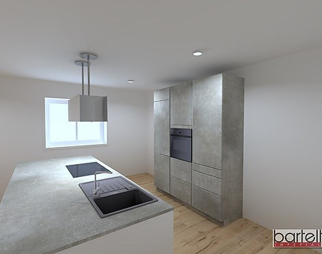 Küche mit Insel un Top-Geräten von V-Zug, Bosch und Gaggenau - ECO