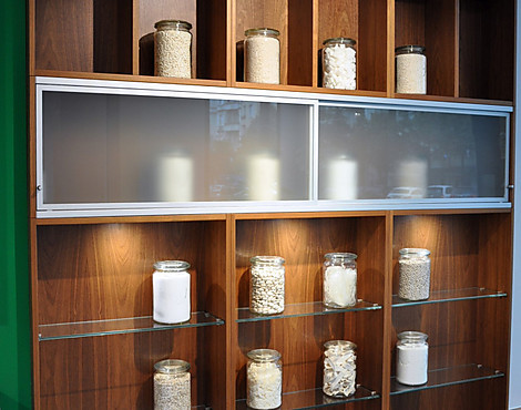 tolles Highlight für Küche oder Wohnraum - Design Art Regal Nussbaum furniert