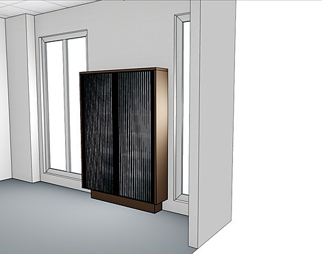 exclusive Vitrine schwarz, matt, gebürstet - BeauxArts 2