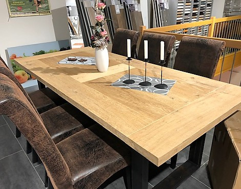 L 2,4 m x B 1,0 m x H 0,76 m - Massivholztisch mit robustem Tischgestell