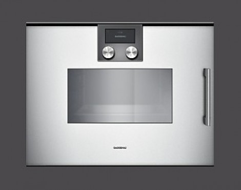 Gaggenau Dampfgarofen Serie 200 Silber NEUGERÄT - BSP 221130 linksangeschlagen