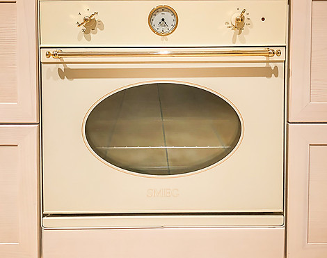 NOSTALGIE-Einbaubackofen in Creme - SI800MFP5