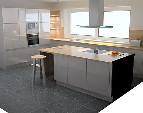 HOCHWERTIGE KÜCHE MIT INSEL NUR FÜR 10500,-€ - NOBILIA