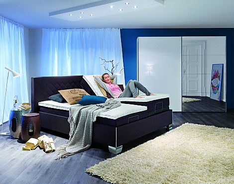 Boxspringbett Matraflex - anthrazit - Clea