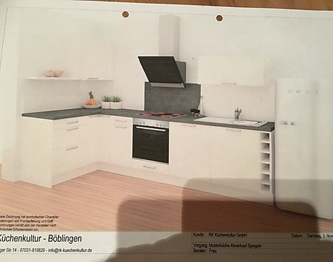 Küchenwinkel / oder Zeile - Küche ORGINALVERPACKT !!Model CERES : Farbe :FIRN Arbeitsplatten nach Wahl
