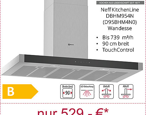 Wandesse 90 cm Edelstahl - DBHM954N