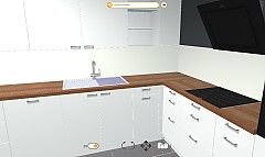 Virtuelle Küchenplanung einer L-Küche