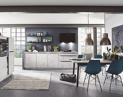 Einbauküche mit Design-Dunstesse - Speed XL Höhe