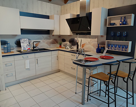 Nobilia L-Küche mit toller Austattung! - Modell Riva - 896 Pinie Montana Nachbildung
