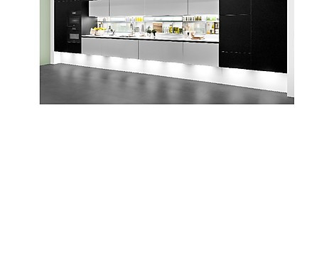 Stylische Wandhängende Küche incl. Nischensystem - F 26