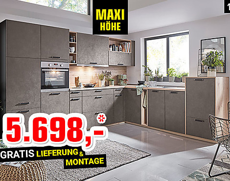 Fronten in Beton Terragrau Nachbildung – Klare Linien, edle Materialien und eine klar strukturierte Innenarchitektur - Riva
