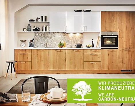 Küchenzeile,moderne Holz-Front in Kunststoff,zeitlos,beste Qualität,erweiterbar ,lieferbar in 5 Ausführungen - C 229 Toronto -Alteiche natur Kst.Synchronpore-