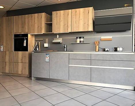 - designorientierte Küche - Elba Beton dunkelgrau Nachbildung