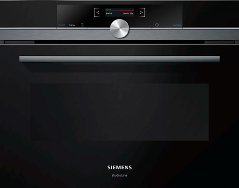 Siemens Einbau-Mikrowelle iQ700 Schwarz, Edelstahl NEU! - CF834AGB1