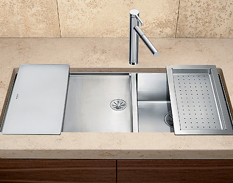 BLANCO CLARON Spüle mit Abtropffläche links - Claron 400/550-T-U Rechts