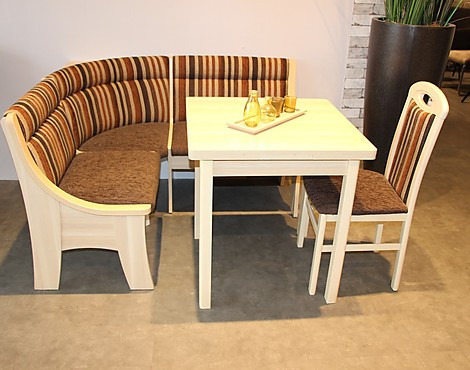 Kleine Eckbank mit Tisch und passendem Stuhl - Tischgruppe