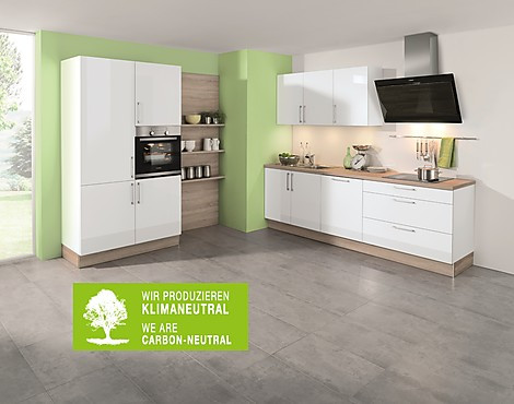 Küche des Jahres - C 238 Laser brillant weiß Lacklaminat hochglanz