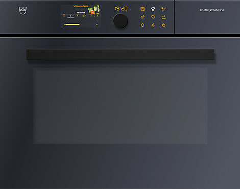 V-Zug Combi-Steam 45cm Spiegelglas schwarz - Combi-Steam XSL