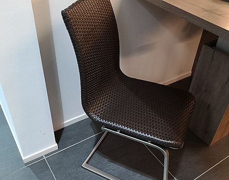 Stuhl - Sitz und Rücken Kunstgeflecht 5mm in Kakao, Gestell Edelstahl - Stuhl - Sitz und Rücken Kunstgeflecht 5mm in Kakao, Gestell Edelstahl