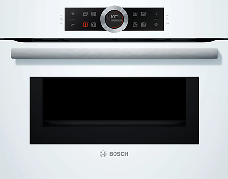 Bosch Kompaktbackofen mit Mikrowellenfunktion Serie 8 Weiß NEU! - CMG633BW1