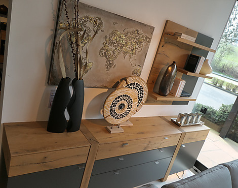 Kombi / Sideboard mit Wandregal & Beleuchtung - ALBERO