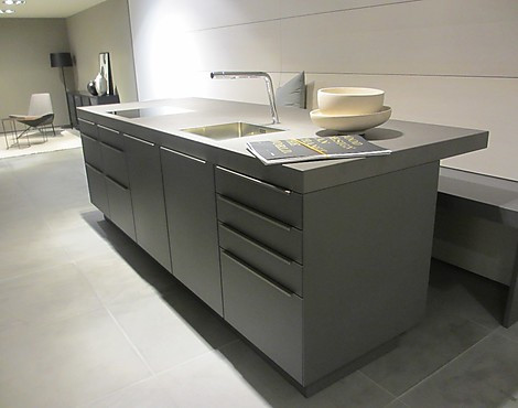 SieMatic Kücheninsel Mod. Pure 8008LM graphitgrau inkl. Gaggenau Geräte und APL in Granit - 8008LM graphitgrau