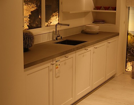 Moderne Landhausküche lotusweiß samtmatt - SE 2002 RF