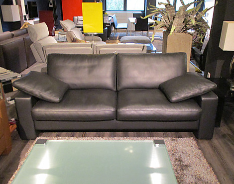 2,5-Sitzer Sofa in Leder Premium black - WK 664 arena