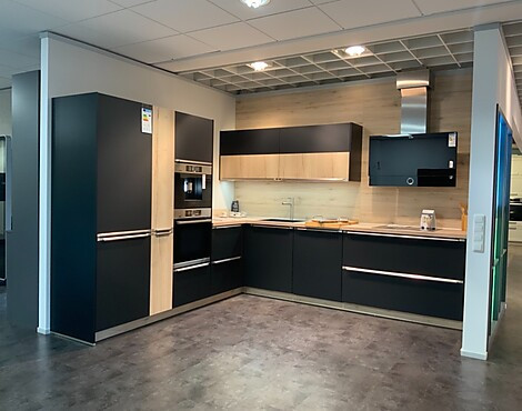 Koje 7 - AV2035 schwarz Mattlack mit Eiche Sand - AV2035