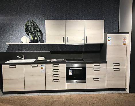 moderne Küchenzeile in Holzoptik - Küchenzeile Structura