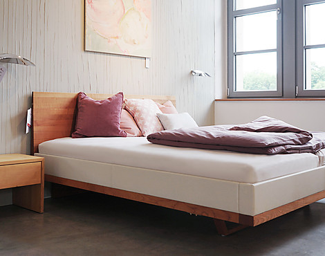 Massivholz Doppelbett Kirschbaum - Riletto Massivholzbett
