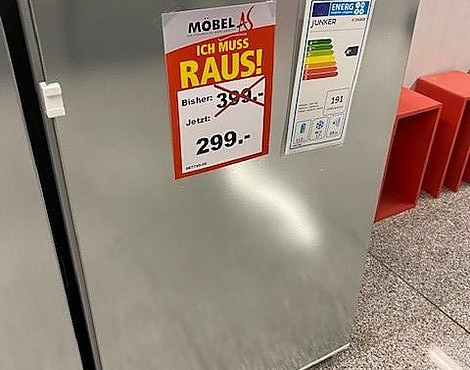 JUNKER Einbau Kühlschrank mit 4**** Gefrierfach und LED Beleuchtung - JC20GB20