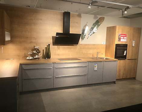 Küche in Stein-Holzoptik in L-Form - Stone Art