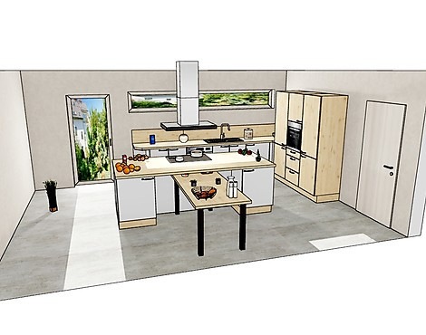 moderne Küche - Ella Moonlight Grey Seidenmatt