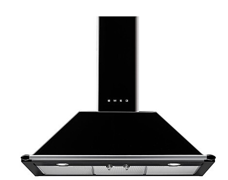 Smeg Wandhaube 90 cm Schwarz - KT90BLE