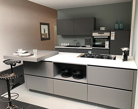 Modernes Raumwunder mit Pfiff lavagrau mattlack - MK 21